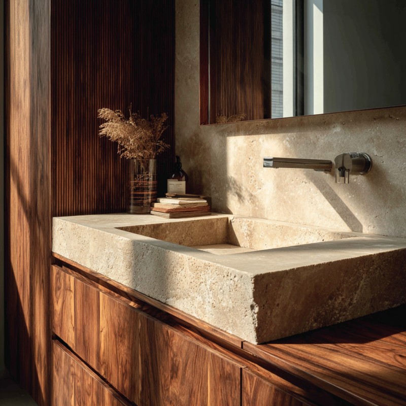 Bespoke Minimalist Italian Bathroom Cabinet